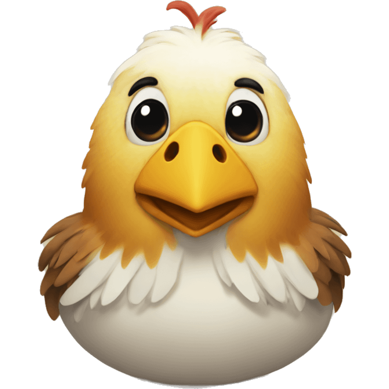 Pollito divertido cariñoso emoji