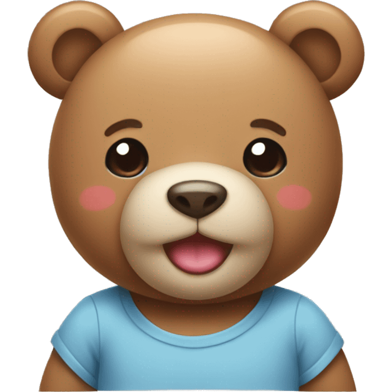 A kawaii teddy bear emoji