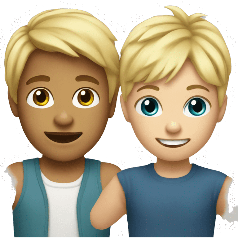 Blond boy with a cougar emoji