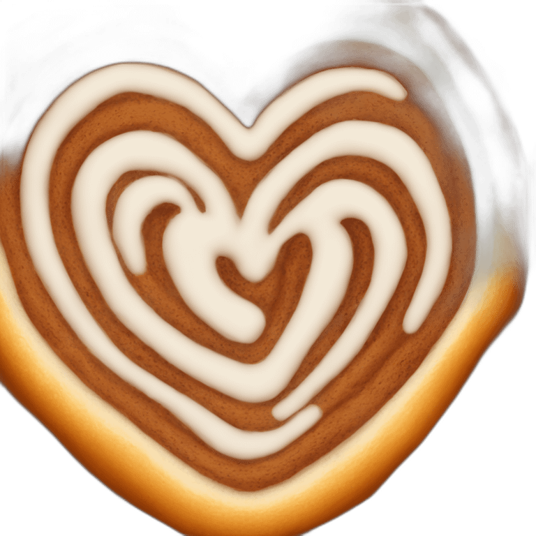 cinnamon bun heart emoji