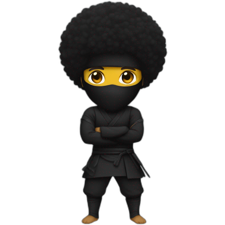 black afro ninja emoji