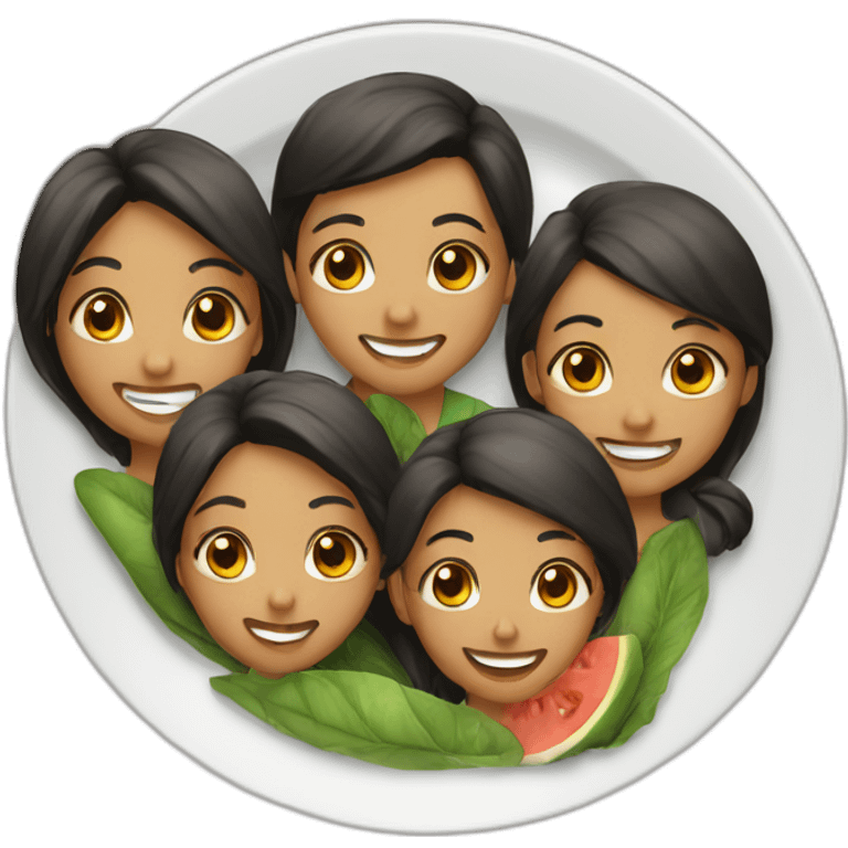 team of cute plate emoji