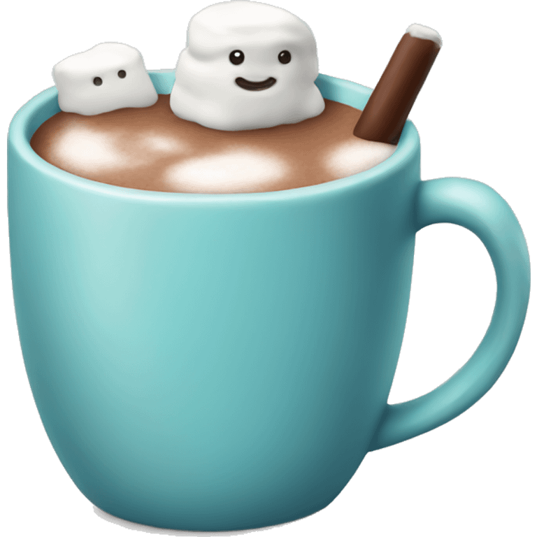 Hot cocoa with marshmallow  emoji