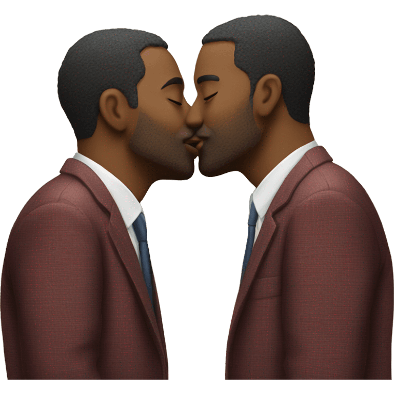 Two men kissing emoji