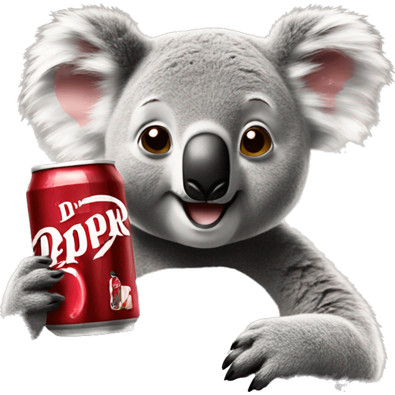 Koala drinking Dr Pepper  emoji