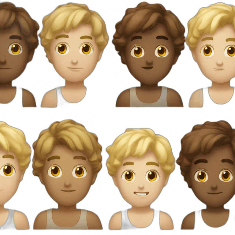 guy blond kiss guy marron hair emoji