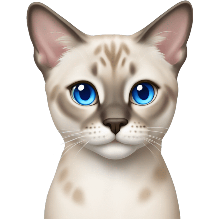 Lynx point Siamese cat with blue eyes  emoji