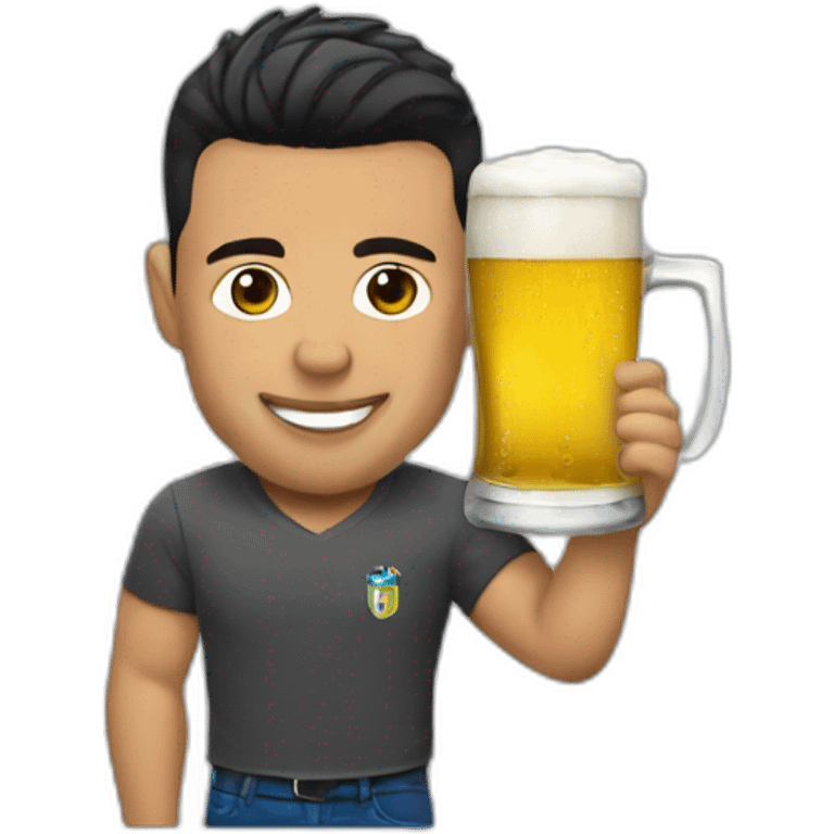 Ronaldo drinking-beer emoji