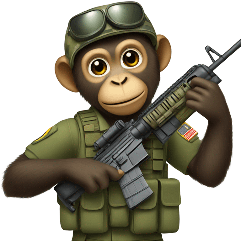 Monkey soldier  emoji