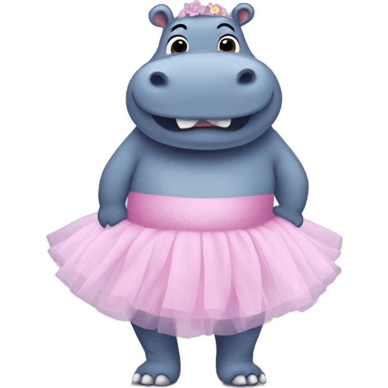 Hippo wearing a tutu emoji