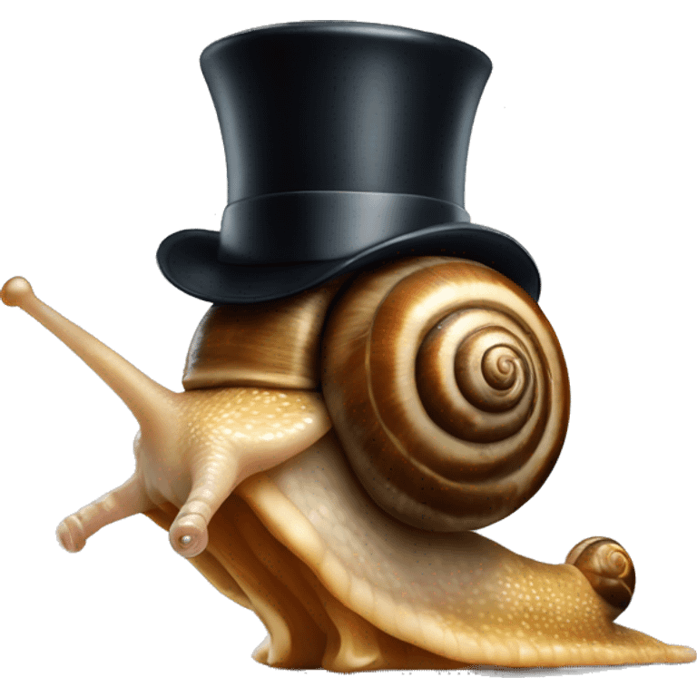 Snail in a top hat emoji