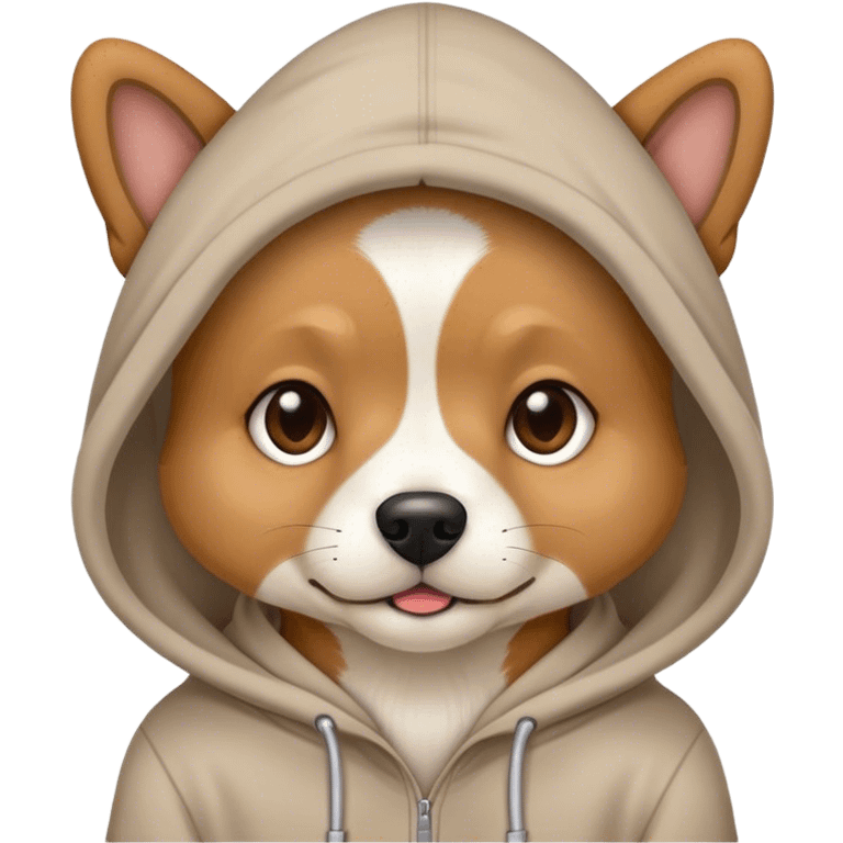 dog wearing a hoodie emoji