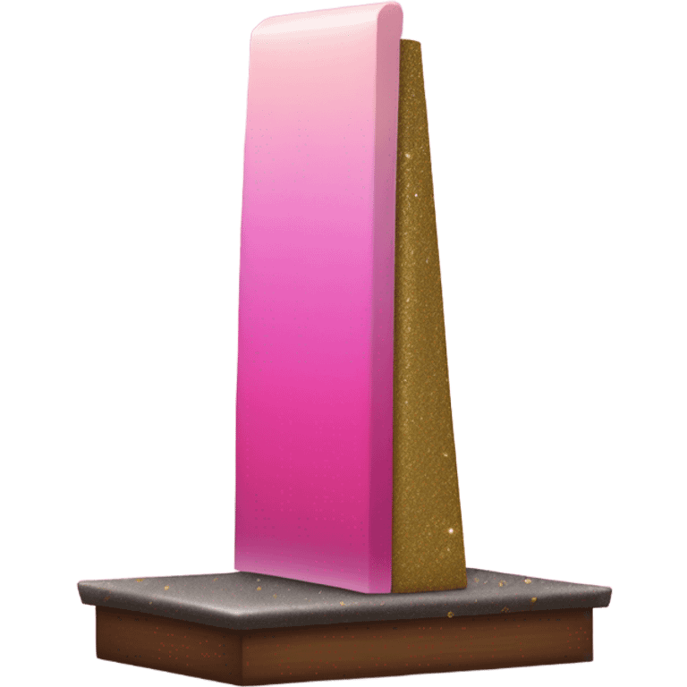 Pink ombre realistic guillotine with glitter emoji