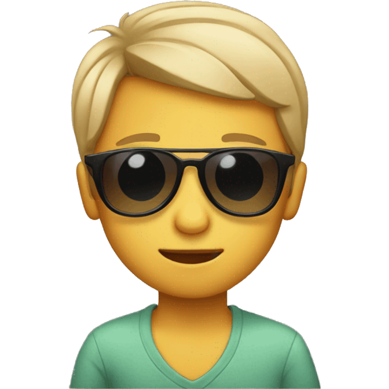 Kid with sunglasses emoji