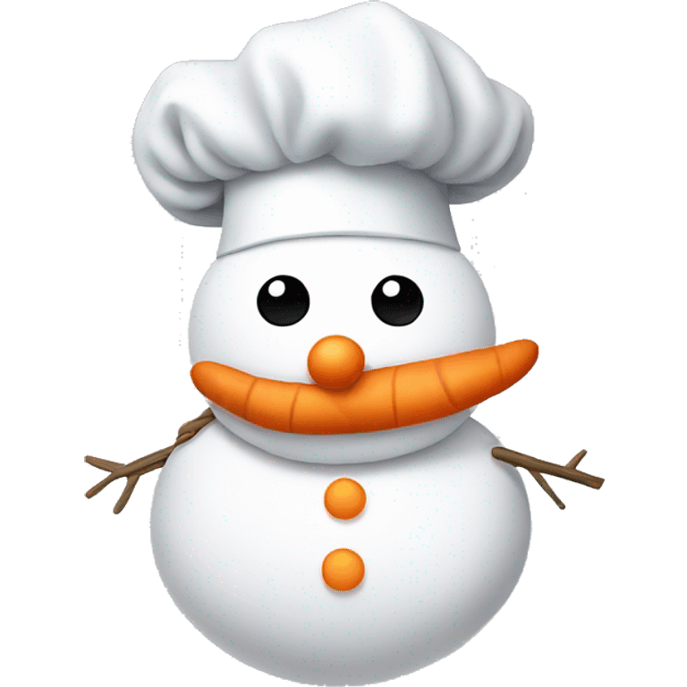 snowman in chef's hat emoji