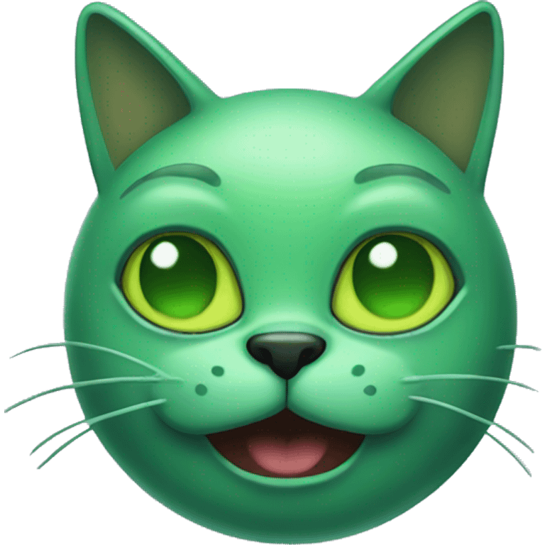 green alien cat emoji