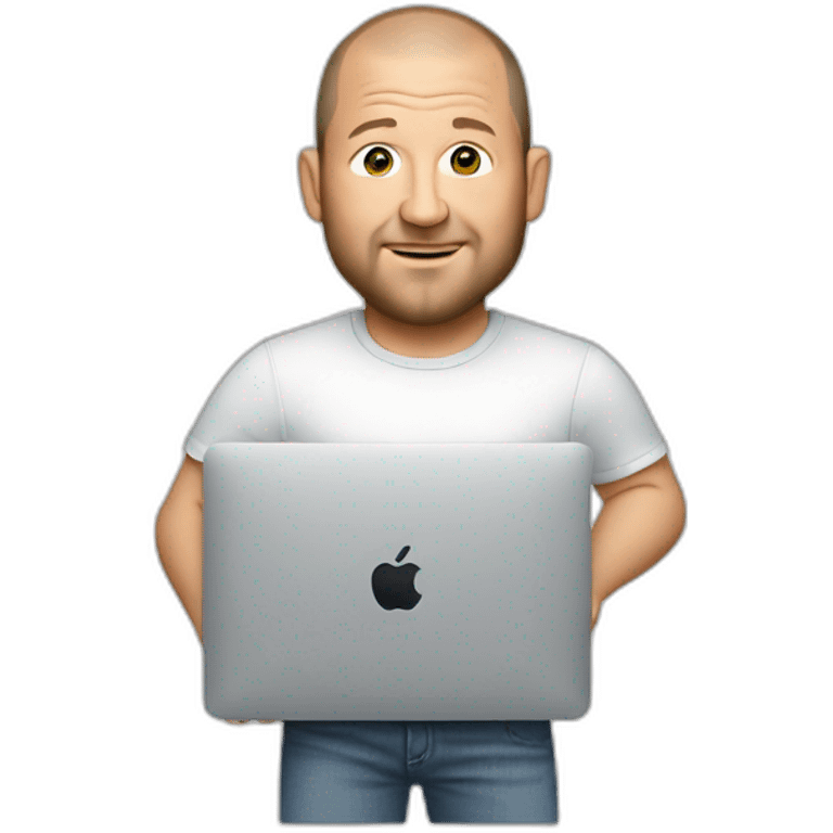 Jony Ive Holding a MacBook emoji