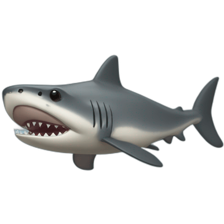 Racoon shark emoji