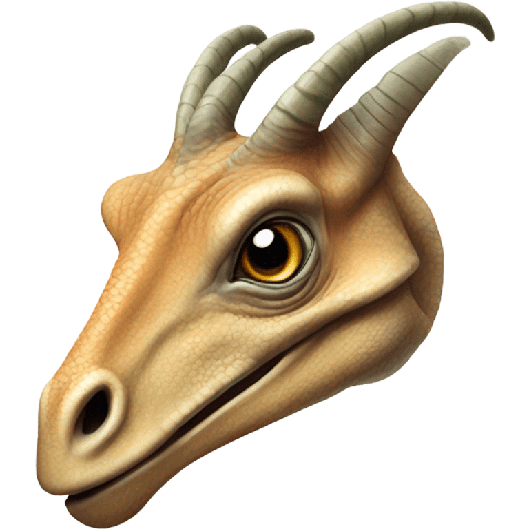 realistic Parasaurolophus head emoji