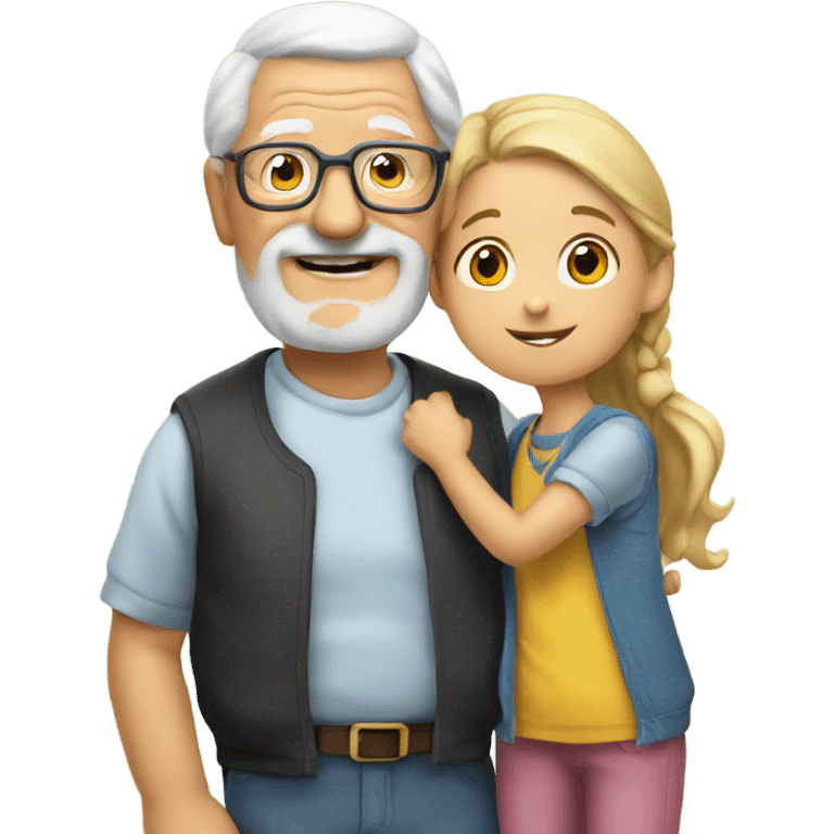 Grandpa with girl emoji