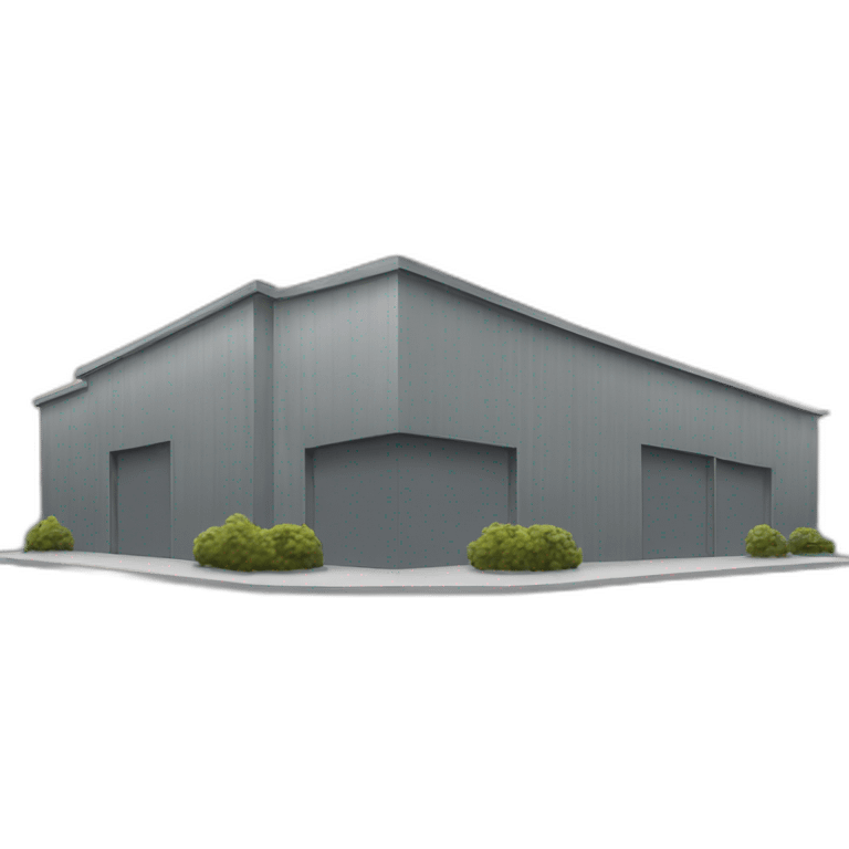 Two twin tall gray metal buildings emoji