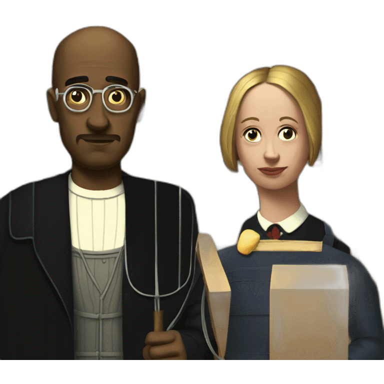 American Gothic bye wood emoji