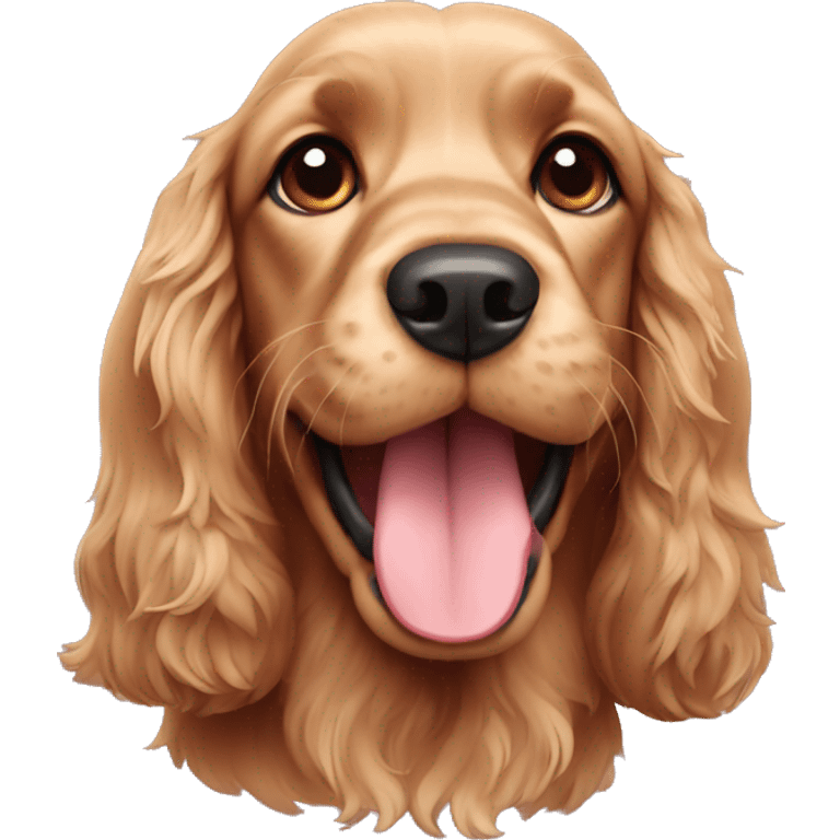 happy cocker spaniel face emoji