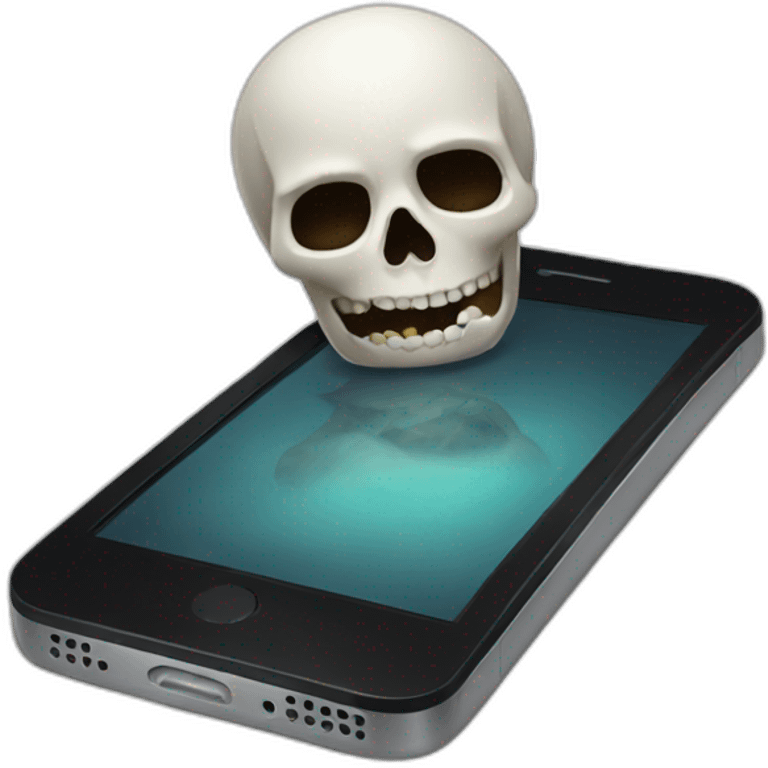 Death with an iphone emoji