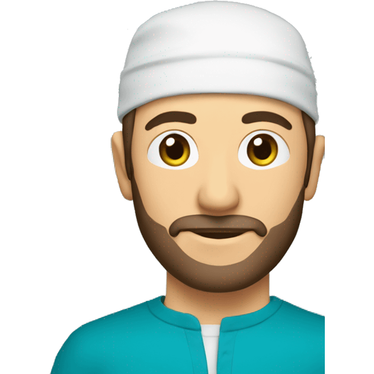 bandera azul y verde con el simbolo del islam blanco en medio emoji