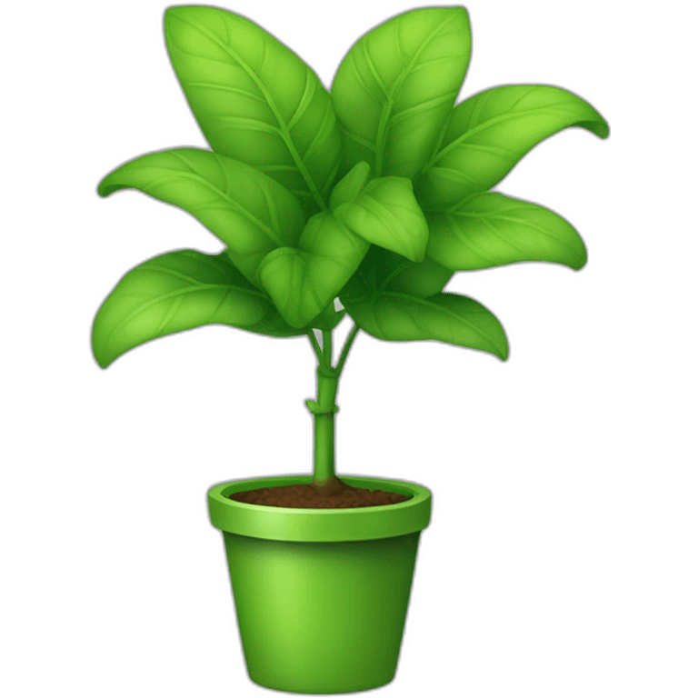 planta de color verde que arriba tenga letar A emoji