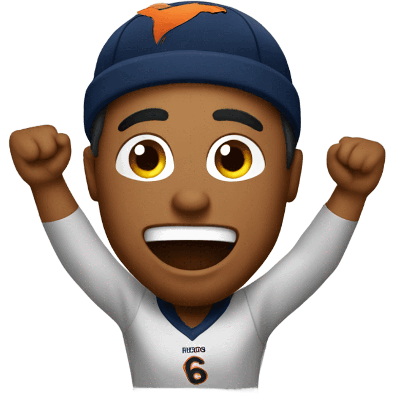 Broncos fan cheering  emoji