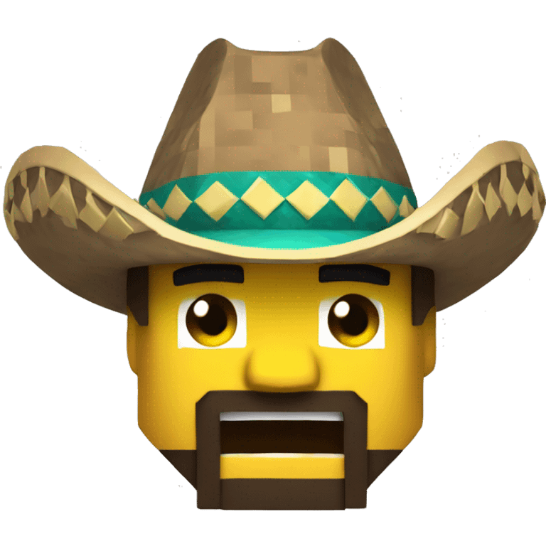 EMOJI CON SOMBRERO MINECRAFT emoji