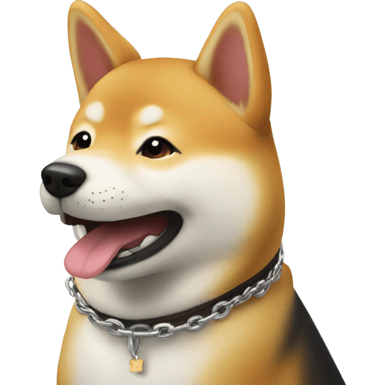 a smiling shiba inu with a collar that says NEIRO emoji