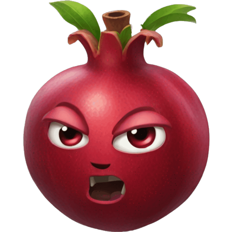 Scary Pomegranate emoji