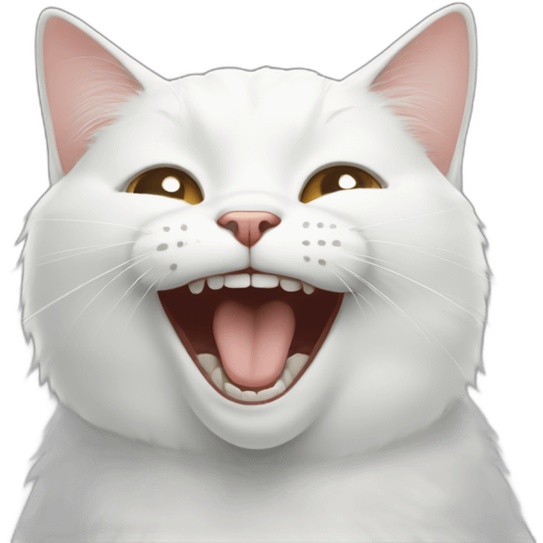 white-cat-laughing emoji