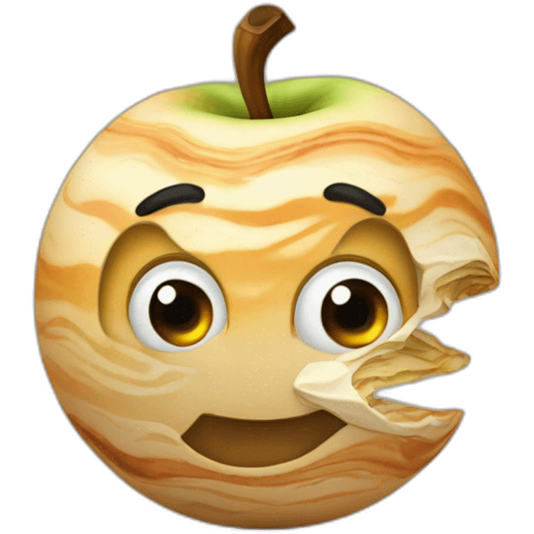 Jupiter qui écrase une pomme emoji