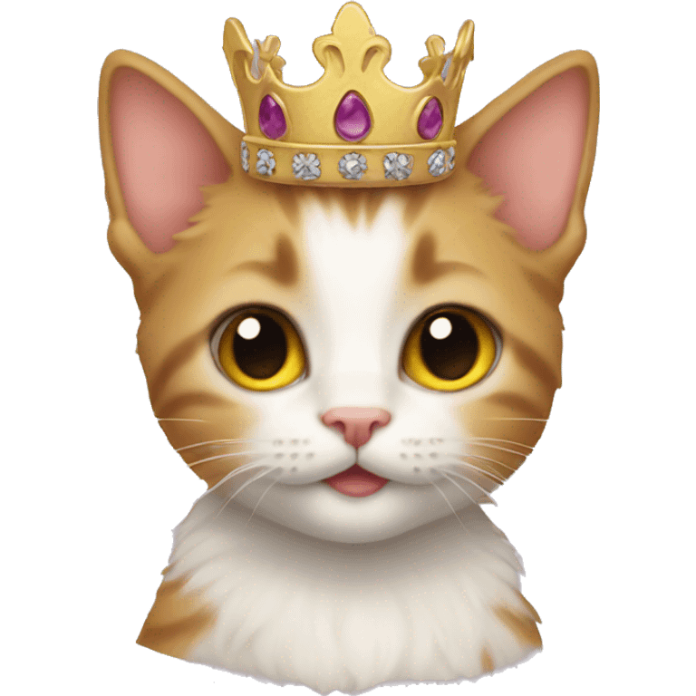 kitten with a crown emoji