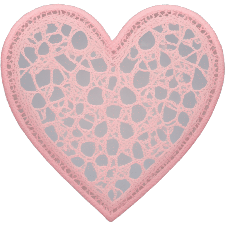 lacy pink heart emoji