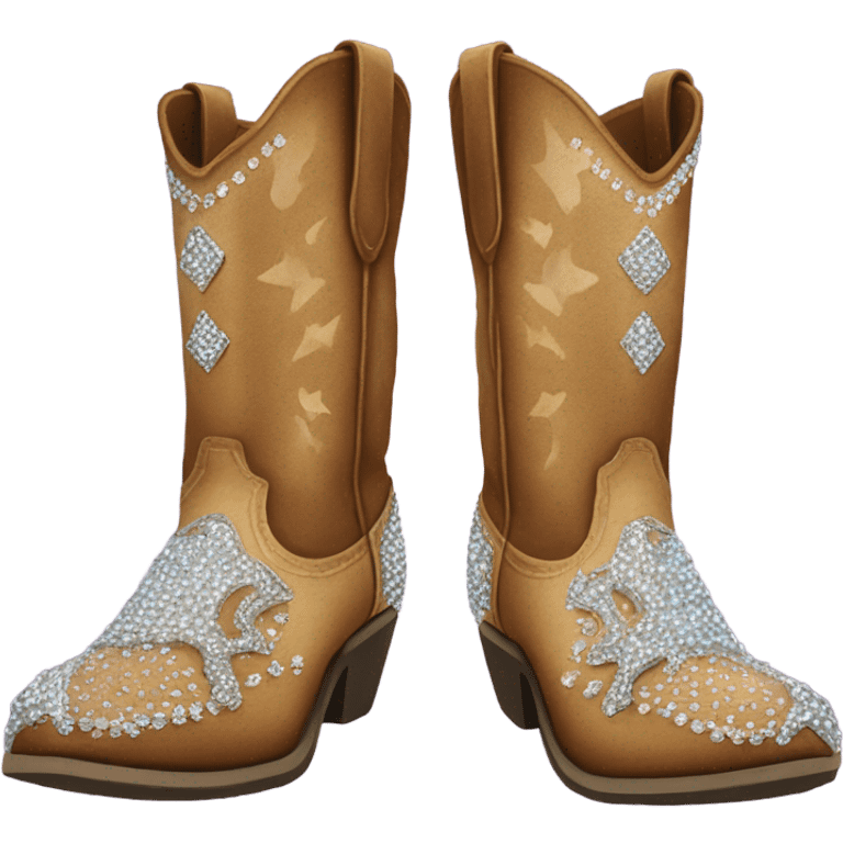 Rhinestone cowboy boots emoji