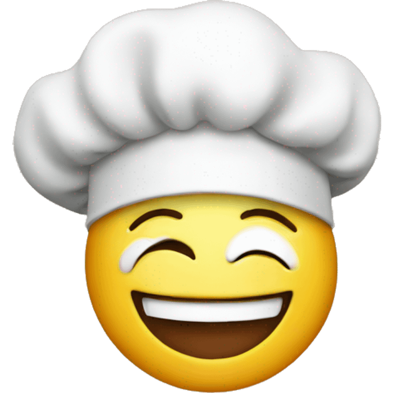 happy emoji with chef hat emoji