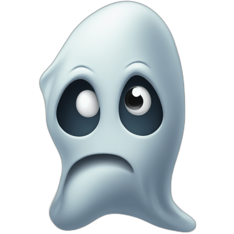 A frightened ghost emoji