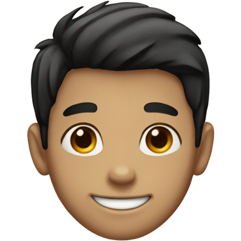 smiling boy with black hair emoji