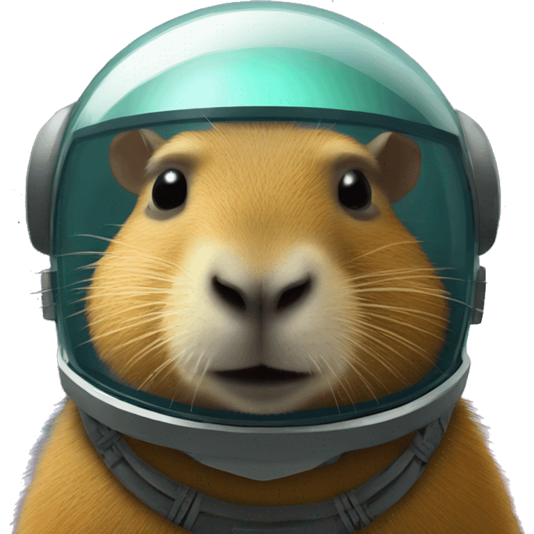 capybara head in space helmet emoji