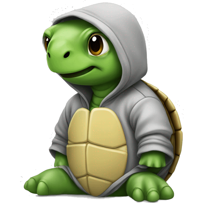 Turtle with a hoodie  emoji