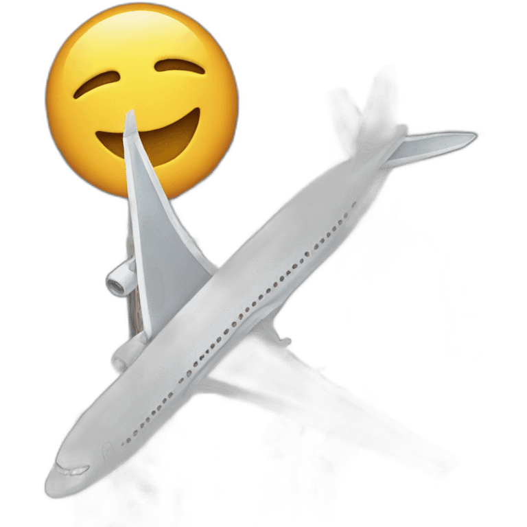 Plane next to the twin towers emoji