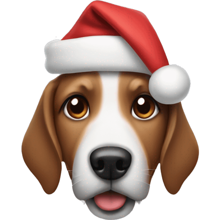 dog with santa hat emoji