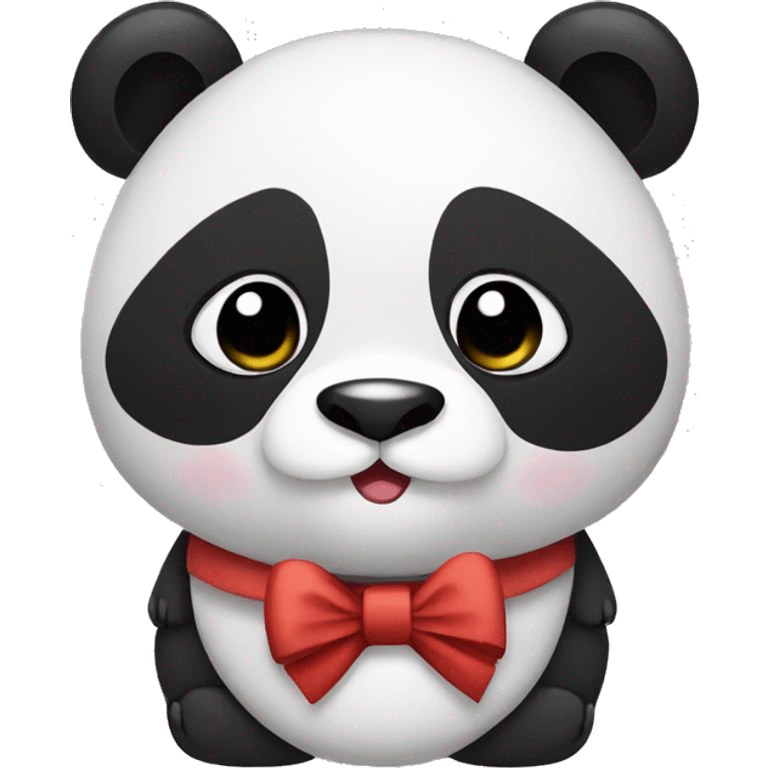 Panda with bow emoji