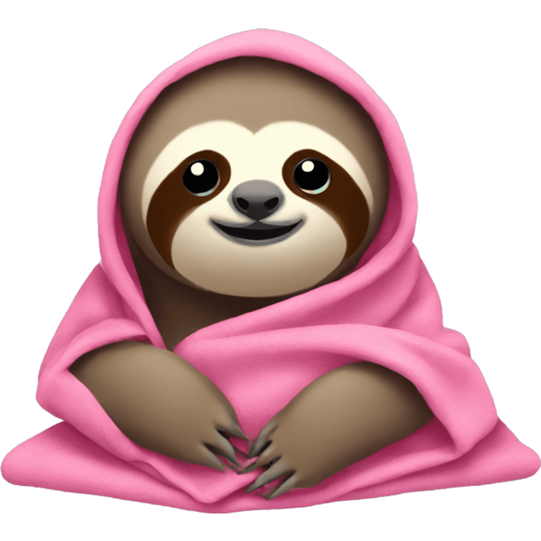 Sloth with pink blanket  emoji