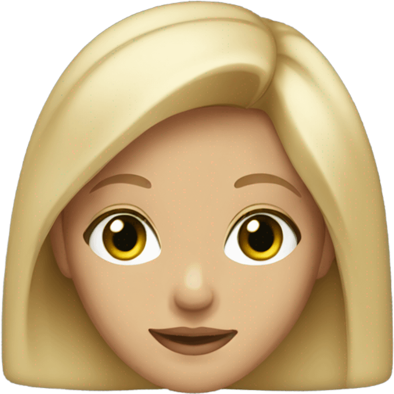 Blonde girl with brown-green eyes emoji