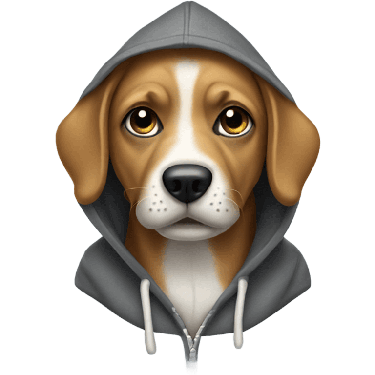 Dog wearing hoodie  emoji